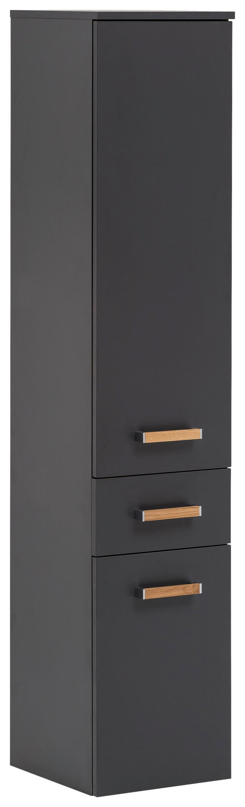 HOCHSCHRANK 32,7/160,1/35,3 cm  - Anthrazit, KONVENTIONELL, Holzwerkstoff (32,7/160,1/35,3cm) - Stylife