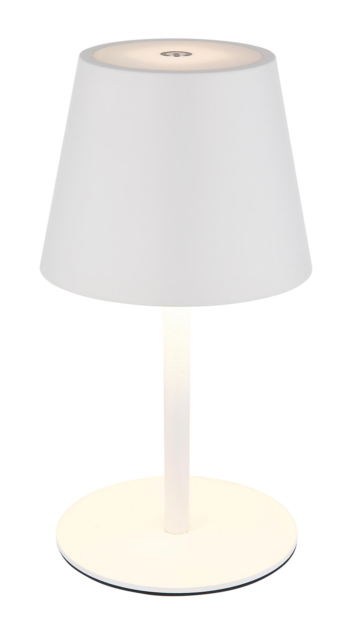 AKKU-TISCHLEUCHTE 11,5/36 cm   - Opal/Weiß, Trend, Kunststoff/Metall (11,5/36cm) - Novel