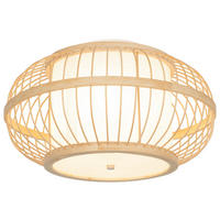 DECKENLEUCHTE 40/22,5 cm   - Hellgelb/Weiß, Design, Naturmaterialien/Kunststoff (40/22,5cm) - Collet's Monde