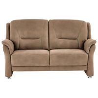 2,5-SITZER in Mikrofaser Beige  - Beige/Alufarben, Konventionell, Textil/Metall (172/100/89cm) - Beldomo Comfort