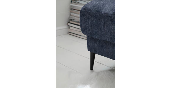 ECKSOFA in Flachgewebe Dunkelblau 207/296 cm - Schwarz/Dunkelblau, Design, Textil/Metall (207/296cm) - Dieter Knoll