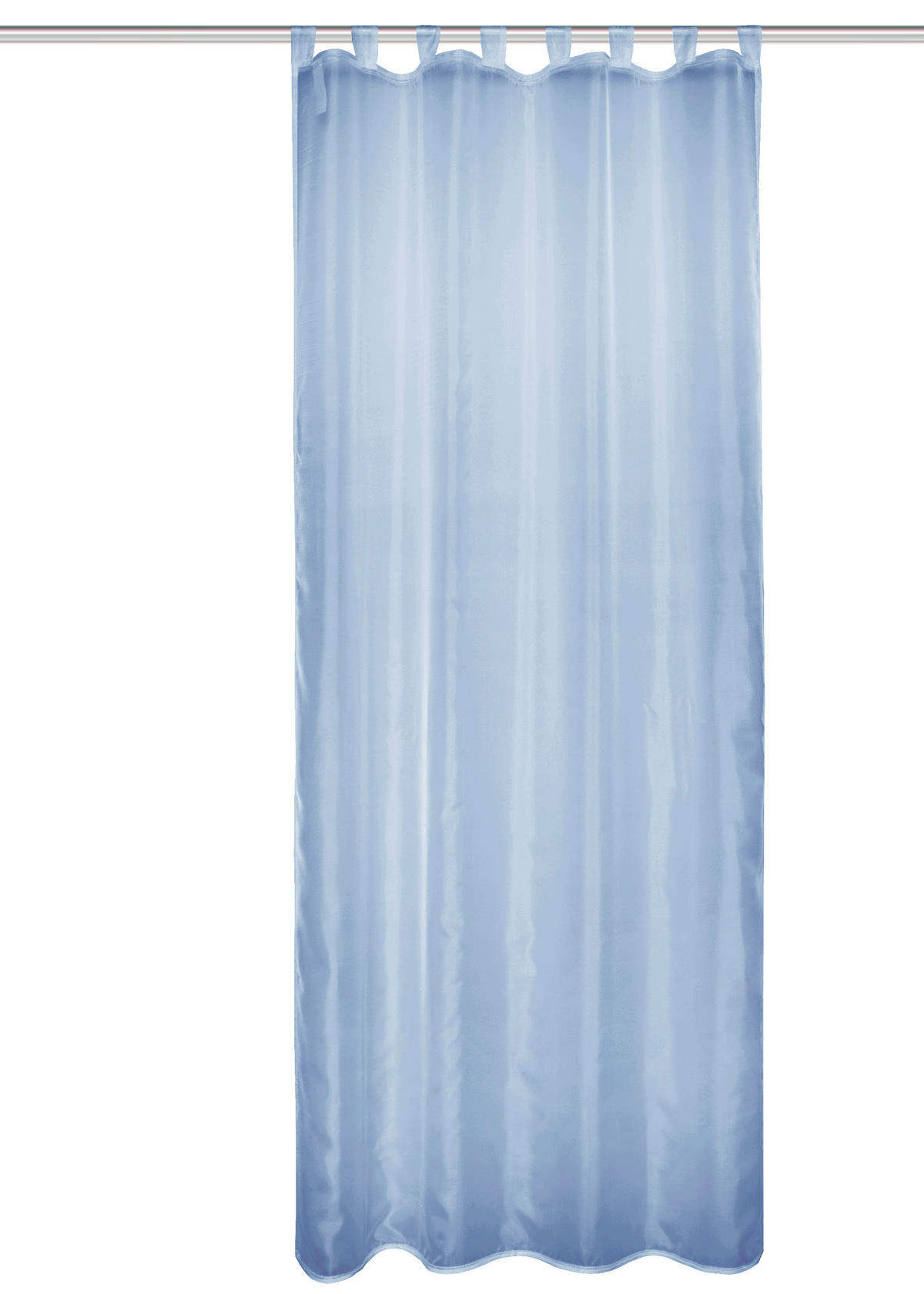 SCHLAUFENVORHANG transparent  - Blau, Basics, Textil (135/245cm)