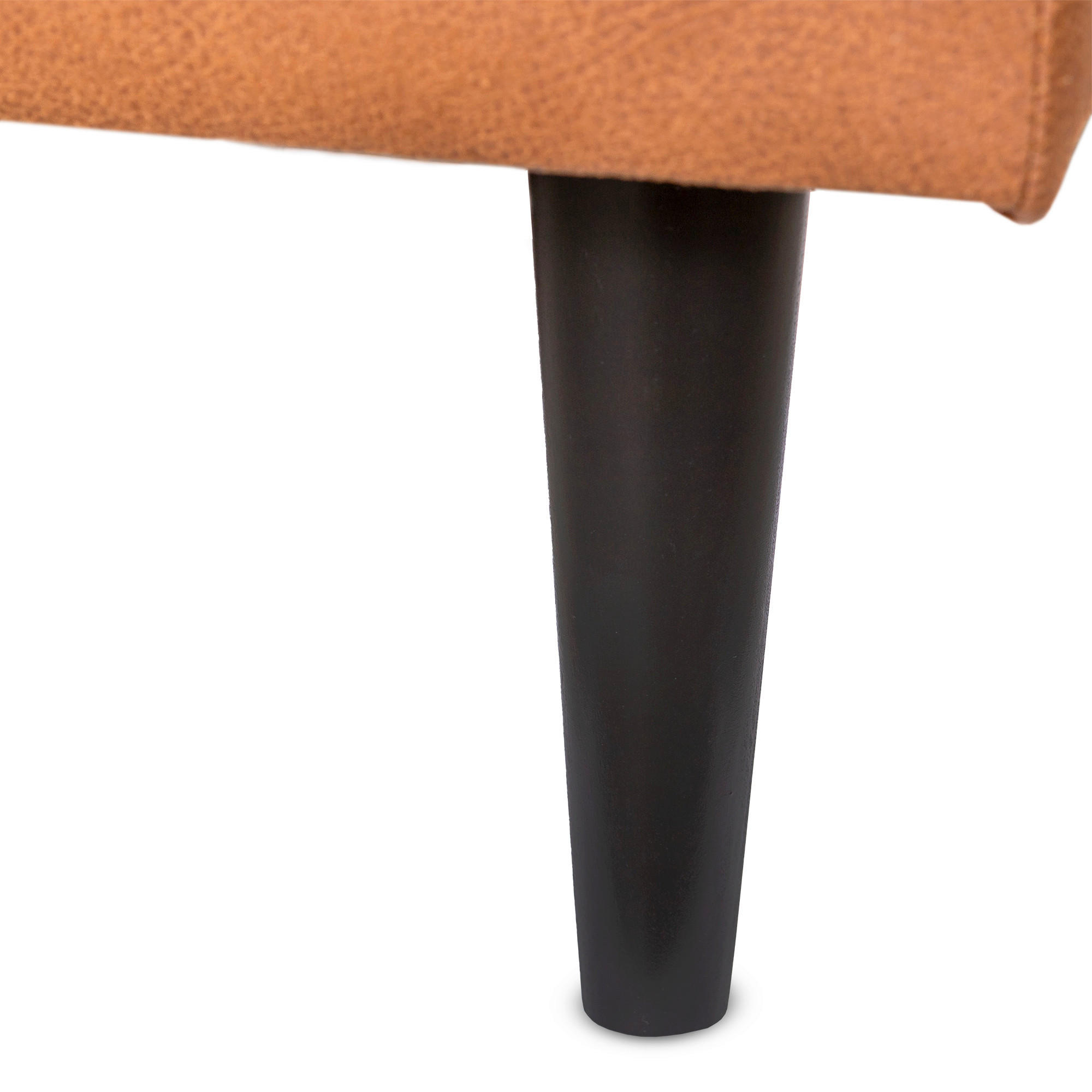 SOFFA i svart, cognacfärgad  - cognacfärgad/svart, Basics, metall/trä (303/210cm) - Pure Home Comfort