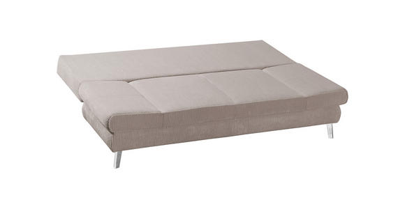 SCHLAFSOFA  in Cord Beige  - Chromfarben/Beige, Design, Textil/Metall (200/85/90cm) - Xora