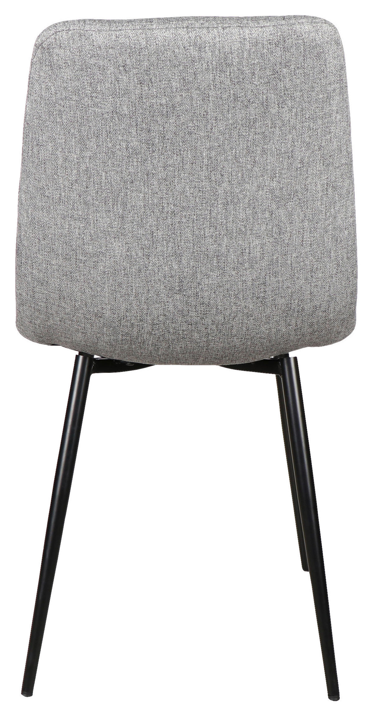 STUHL  in Eisen Webstoff  - Hellgrau/Schwarz, Design, Textil/Metall (45/86/55cm)