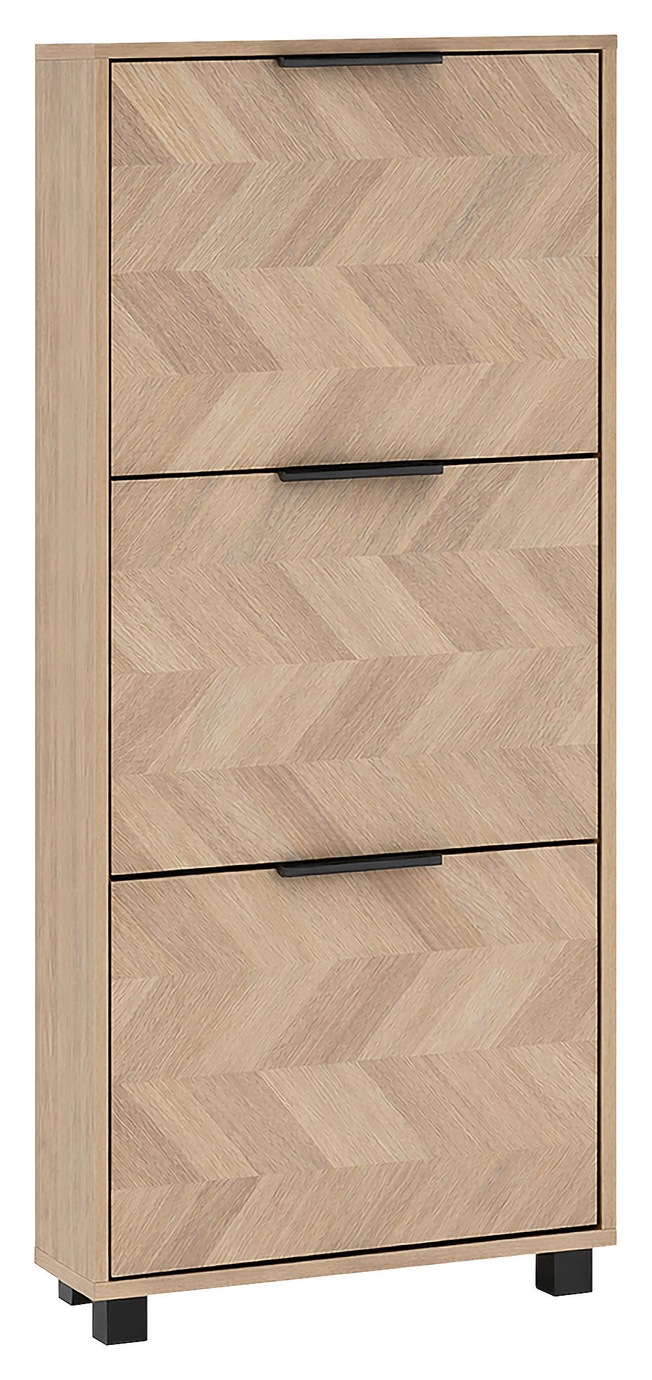 SCHUHKIPPER  in 59,8/124,5/19,55 cm  - Eichefarben/Schwarz, Design, Holzwerkstoff/Kunststoff (59,8/124,5/19,55cm) - MID.YOU