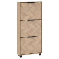 SCHUHKIPPER  in 59,8/124,5/19,55 cm  - Eichefarben/Schwarz, Design, Holzwerkstoff/Kunststoff (59,8/124,5/19,55cm) - MID.YOU