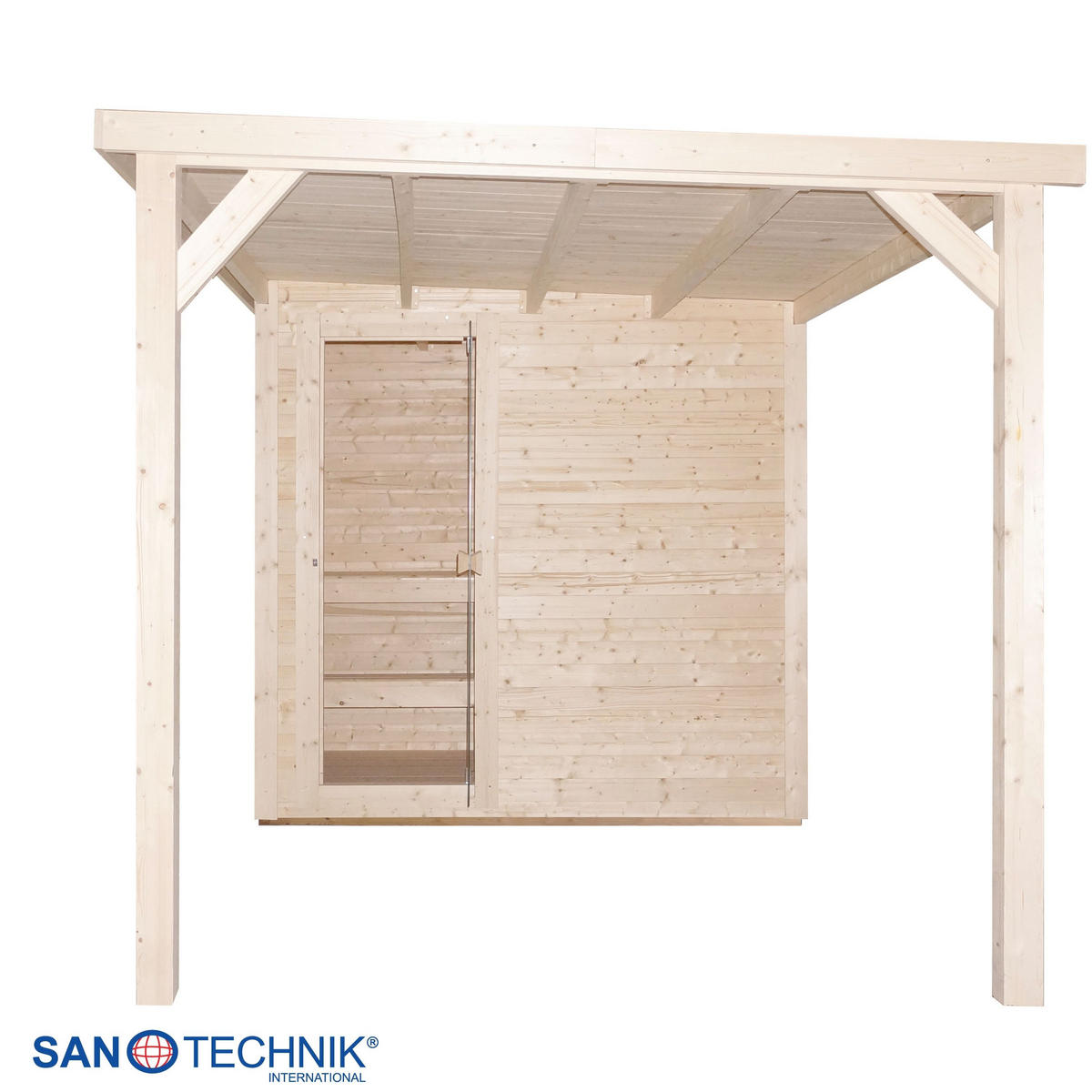 SAUNA für 4-5 Personen Rauma  - Naturfarben, KONVENTIONELL, Holz (460/230/219,5cm) - Sanotechnik