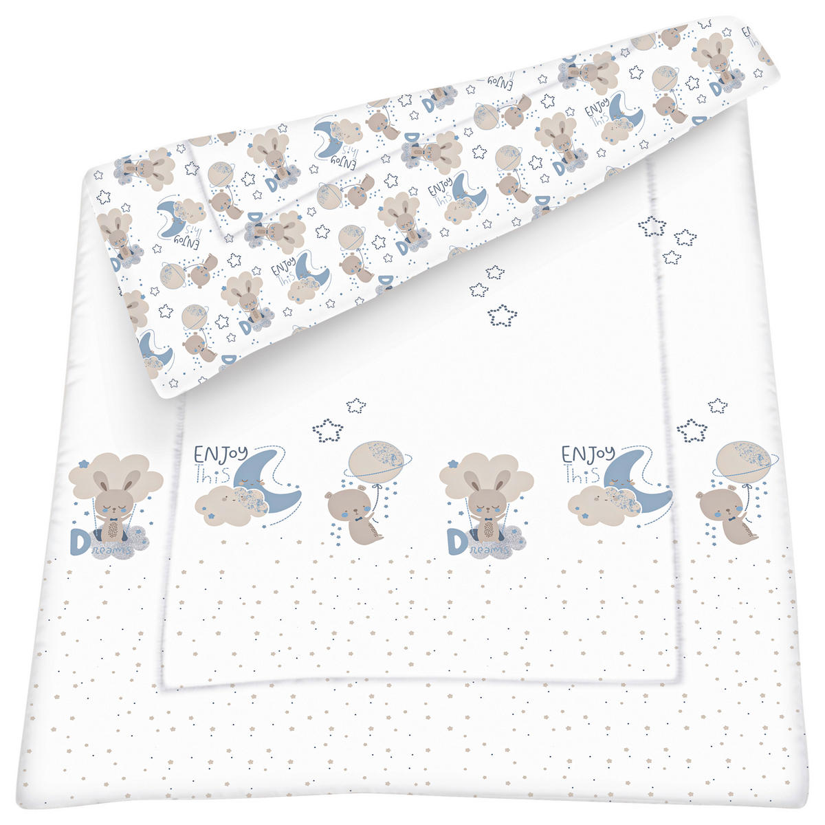 DEKICA ZA PUZANJE  100/145 cm       TIMMY BLUE  - siva/plava, Basics, tekstil (100/145cm) - Avelia