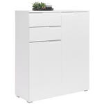 KOMMODE Spice  in 100/119/40 cm  - Weiß Hochglanz/Silberfarben, Design, Holzwerkstoff/Kunststoff (100/119/40cm) - Carryhome