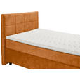 BOXSPRINGBETT 180/200 cm  in Orange  - Schwarz/Orange, Design, Holzwerkstoff/Kunststoff (180/200cm) - Xora