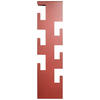 WANDGARDEROBE - Rot, Design, Metall (15/60/8cm)