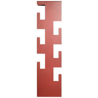 WANDGARDEROBE - Rot, Design, Metall (15/60/8cm)