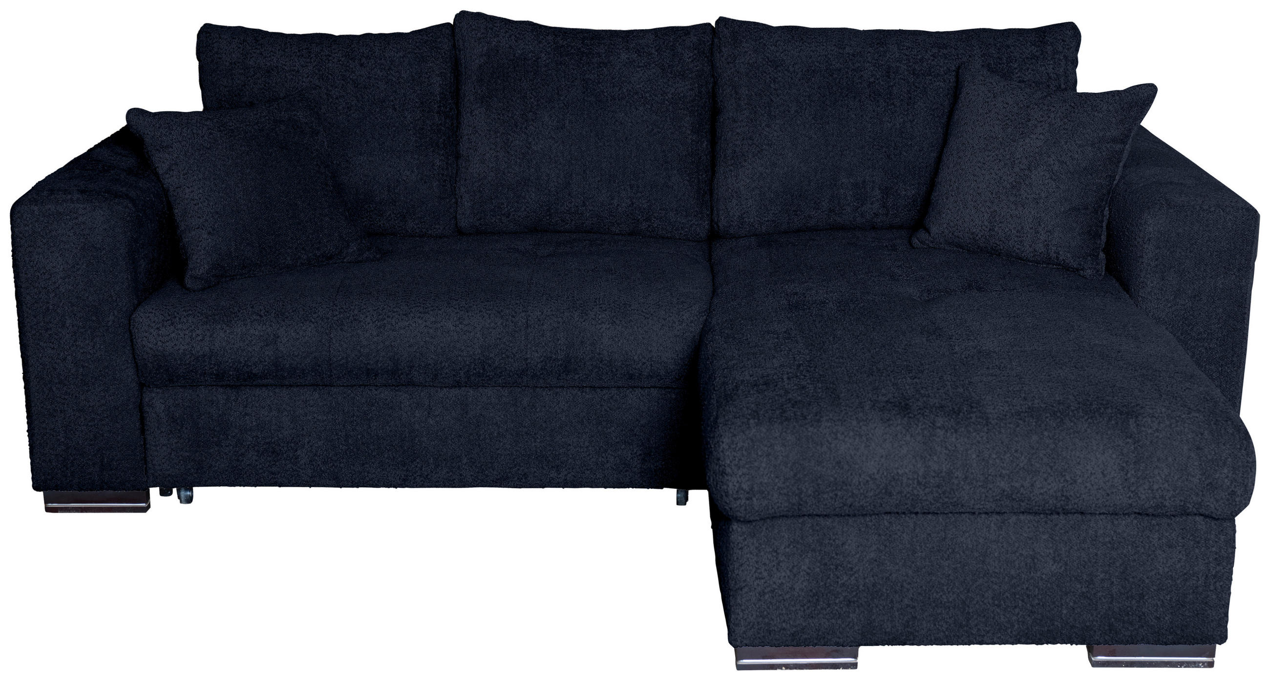 ECKSOFA in Webstoff Dunkelblau  - Braun/Dunkelblau, KONVENTIONELL, Holz/Textil (170/235cm) - Carryhome