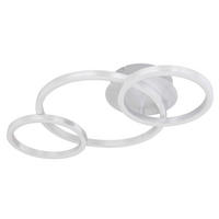 DECKENLEUCHTE 24 W    54,5/30/7,5 cm  - Weiss/Silberfarben, Trend, Kunststoff/Metall (54,5/30/7,5cm) - Globo