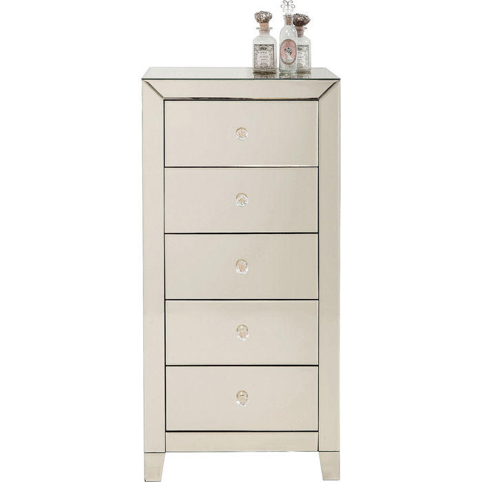 KOMMODE  in 49/110/41 cm  - Klar/Champagner, Design, Glas/Holzwerkstoff (49/110/41cm) - Kare-Design