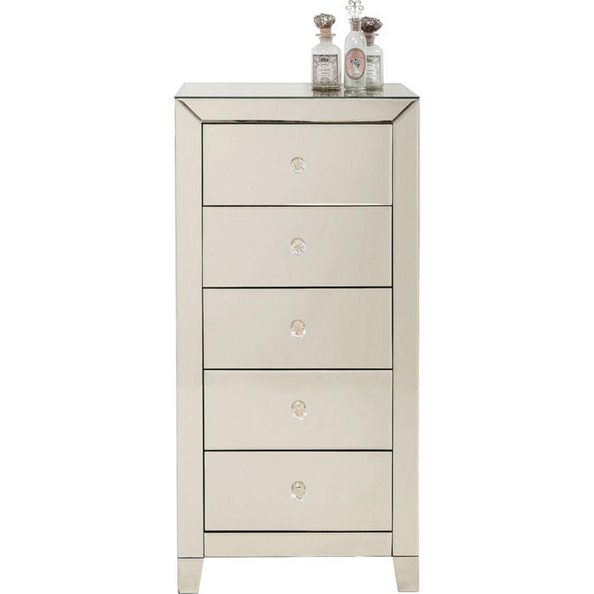 KOMMODE  in 49/110/41 cm  - Klar/Champagner, Design, Glas/Holzwerkstoff (49/110/41cm) - Kare-Design