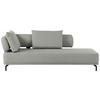 RÉCAMIERE in Flachgewebe Weiss, Hellgrau  - Weiss/Hellgrau, Design, Textil/Metall (227/89/101cm) - Dieter Knoll