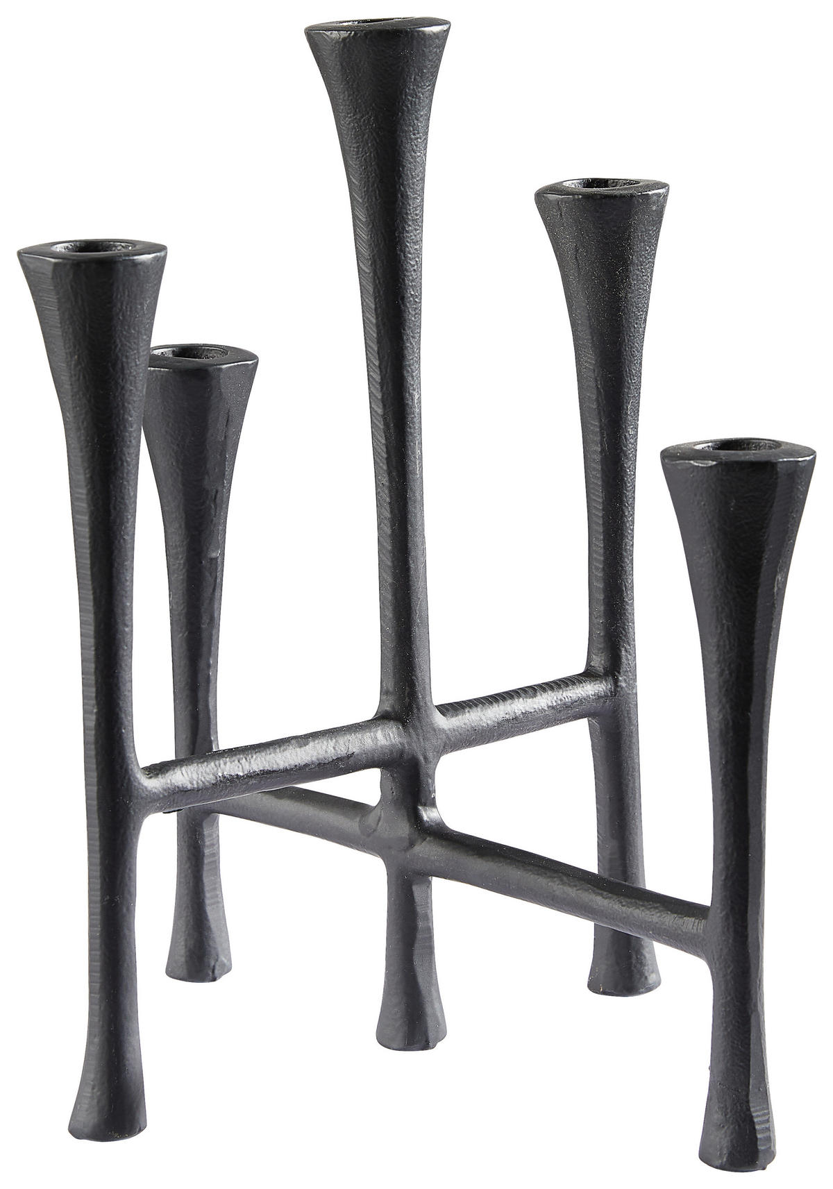 KERZENHALTER - Schwarz, Basics, Metall (25,5/21,5/28cm) - Sonnhaus