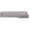 ECKSOFA in Webstoff Grau, Flieder  332/163 cm  - Flieder/Schwarz, Design, Kunststoff/Textil (332/163cm) - Stylife