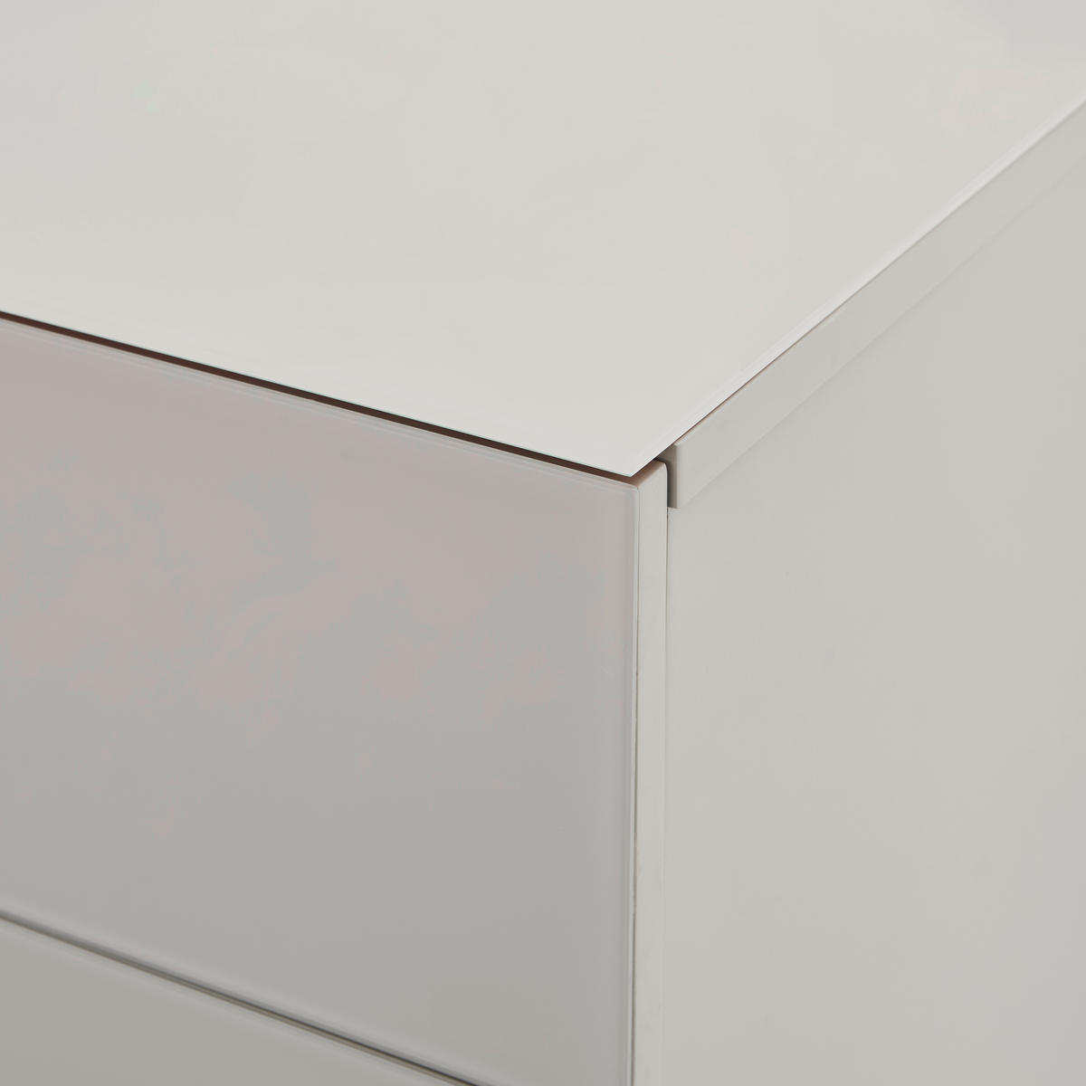 KOMMODE , 90/99,7/42 cm, 4 Schublade(n)  - Kaschmir/Schwarz, Design, Glas/Holzwerkstoff (90/99,7/42cm) - Novel