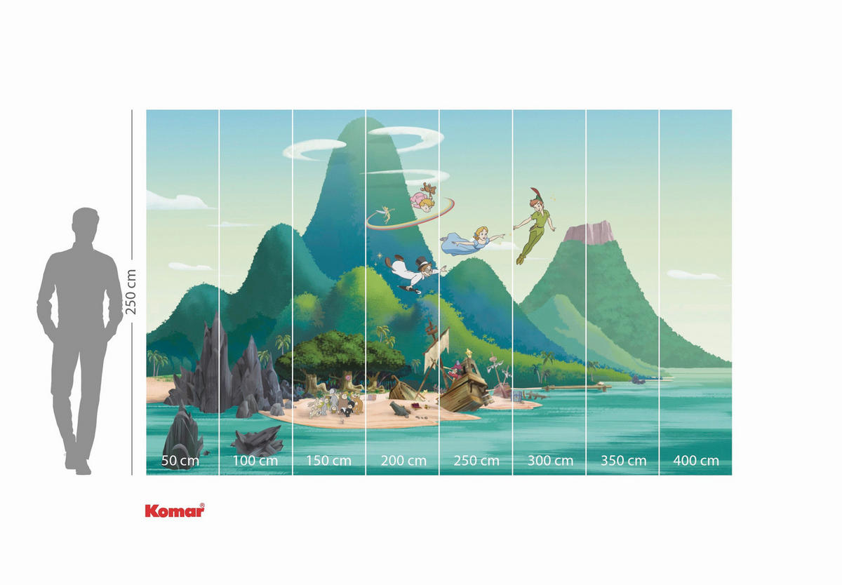 FOTOTAPETE - Multicolor/Grün, Design, Textil (400/250cm) - Disney
