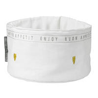 BROTKORB 23,5/13,5 cm  - Weiss/Goldfarben, Basics, Textil (23,5/13,5cm) - Räder