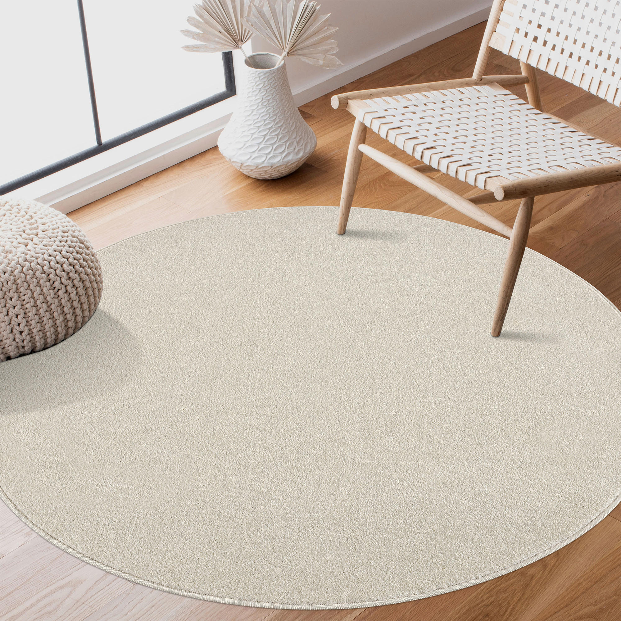 WEBTEPPICH 200 cm Uni  - Creme, LIFESTYLE, Kunststoff/Textil (200cm) - Novel