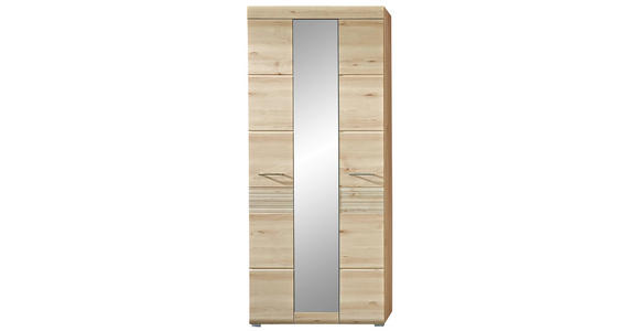 GARDEROBENSCHRANK 84/200/40 cm - Chromfarben/Buchefarben, KONVENTIONELL, Holzwerkstoff/Metall (84/200/40cm) - Voleo