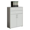AKTENSCHRANK 84,5/114/33 cm  - Weiß/Grau, MODERN, Holzwerkstoff (84,5/114/33cm) - MID.YOU