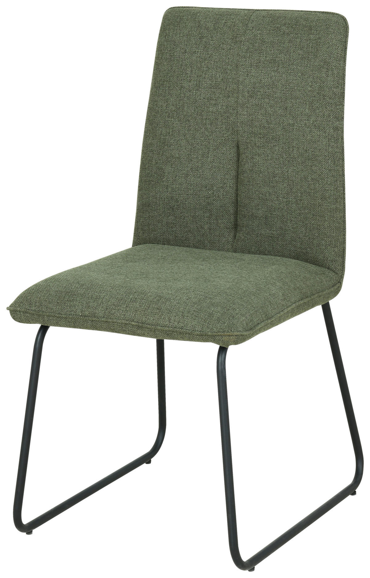 STUHL  in Eisen Leinenoptik Metall, Textil  - Schwarz/Grün, Design, Textil/Metall (48/90/63cm) - Xora