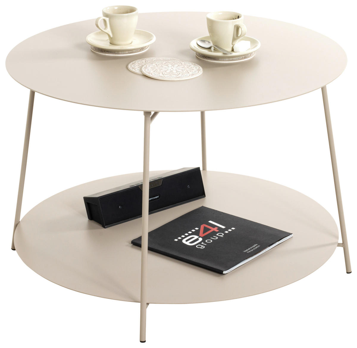 BEISTELLTISCH Kaschmir rund  - Kaschmir, Trend, Metall (65/40cm)