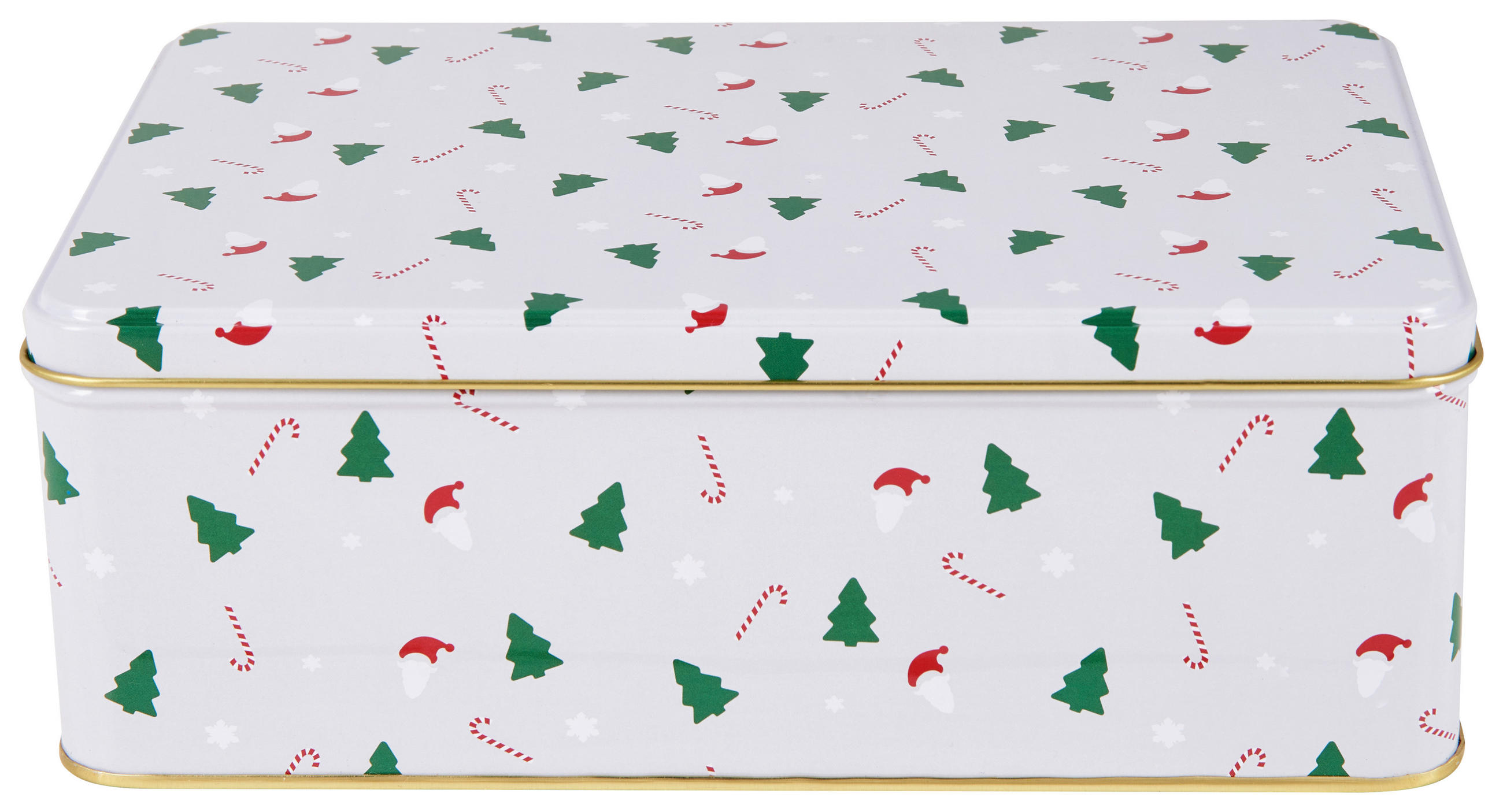 CUTIE PENTRU BISCUIțI  4.2 l  - albastru/alb, Basics, metal (26,5/18,5/9,4cm) - X-Mas