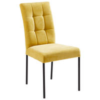 SZÉK fém, textil sárga, fekete  - sárga/fekete, Design, textil/fém (46/91/61cm) - Xora