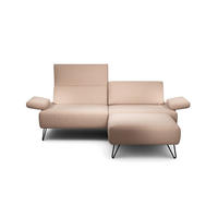 2,5-SITZER in Chenille Rosa  - Schwarz/Rosa, Design, Textil/Metall (204-234/85/86-94cm) - SENSOO