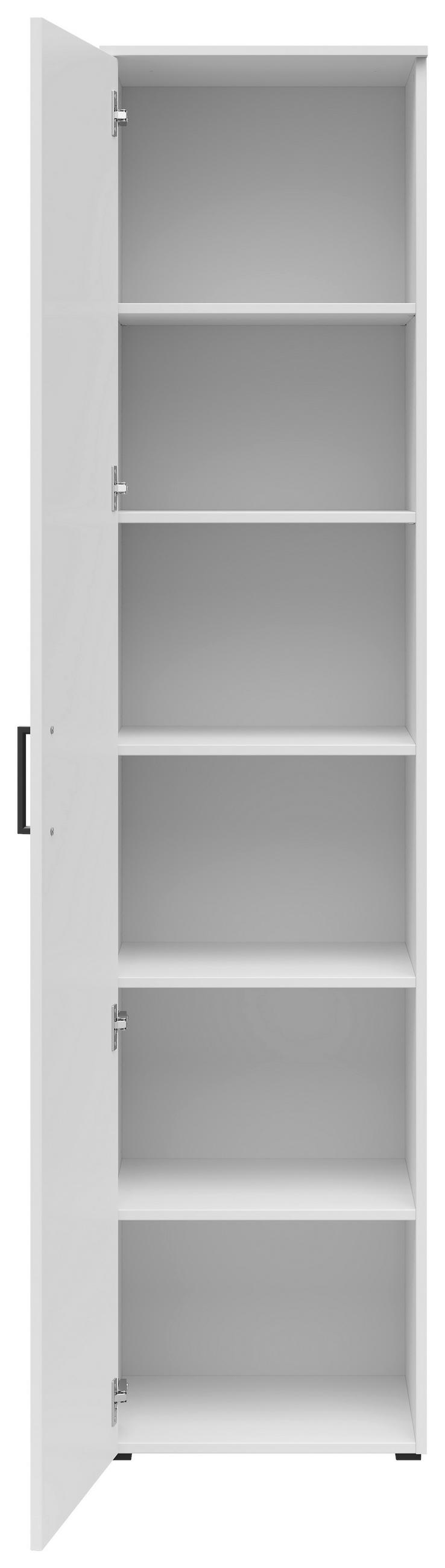 VIŠENAMENSKI ORMAR bela  45/195/40 cm  - bela/crna, Moderno, pločasti materijal/plastika (45/195/40cm) - Carryhome