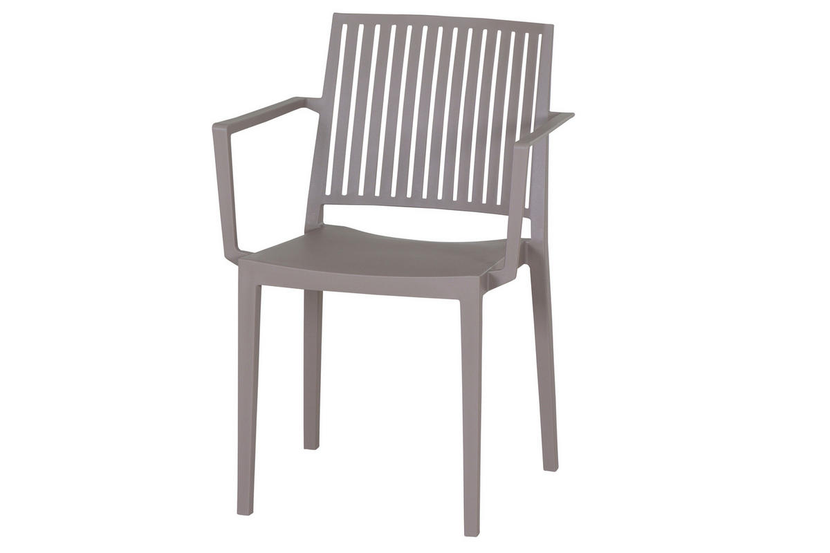GARTENGARNITUR 3-teilig  - Taupe, Basics, Holzwerkstoff/Kunststoff (70/80/70cm) - Siena Garden
