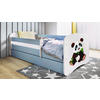 KINDER-/JUNIORBETT 80/160 cm  in Blau, Weiß  - Blau/Birkefarben, MODERN, Holz/Holzwerkstoff (80/160cm) - MID.YOU