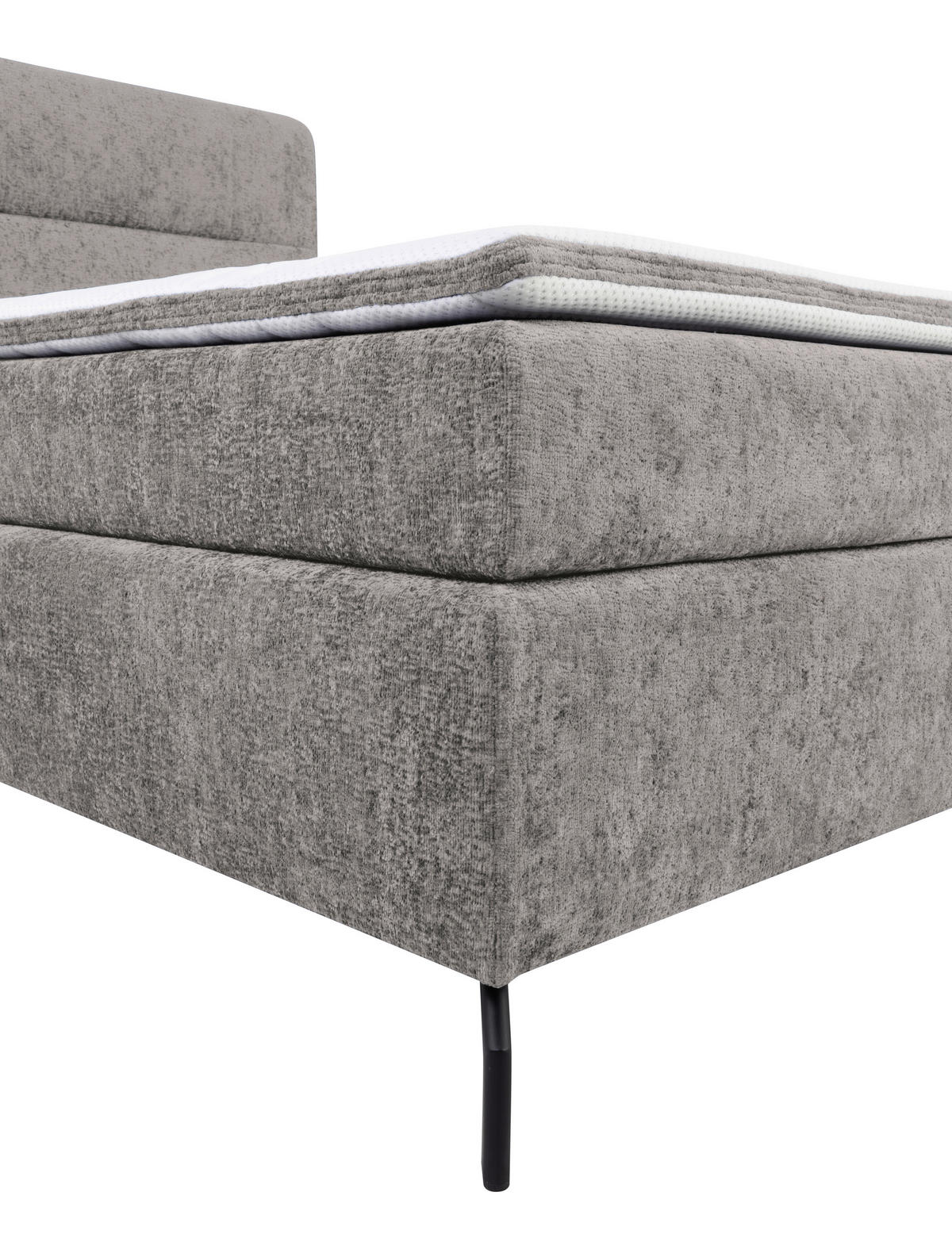 BOXSPRINGBETT 140/200 cm  in Grau  - Schwarz/Grau, Design, Textil/Metall (140/200cm) - Esposa