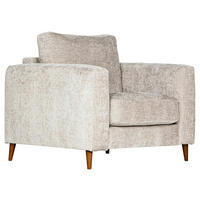 FÅTÖLJ i trä, textil beige  - beige/valnötsfärgad, Klassisk, trä/textil (103/87/93cm) - Novel