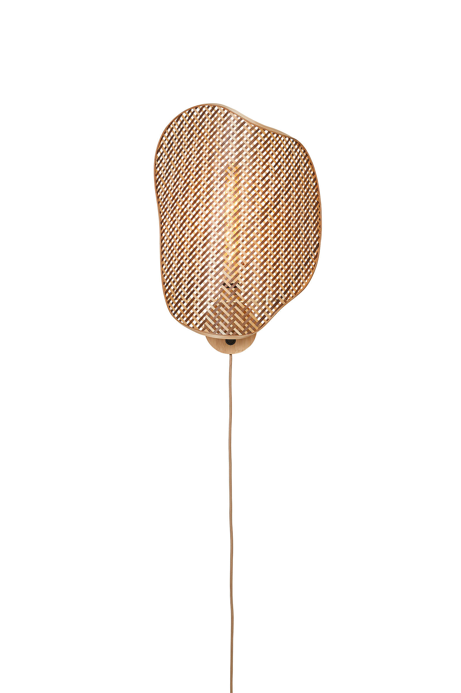 VÄGGLAMPA 40/10/50 cm   - brun/naturfärgad, Basics, naturmaterial (40/10/50cm) - Good & Mojo