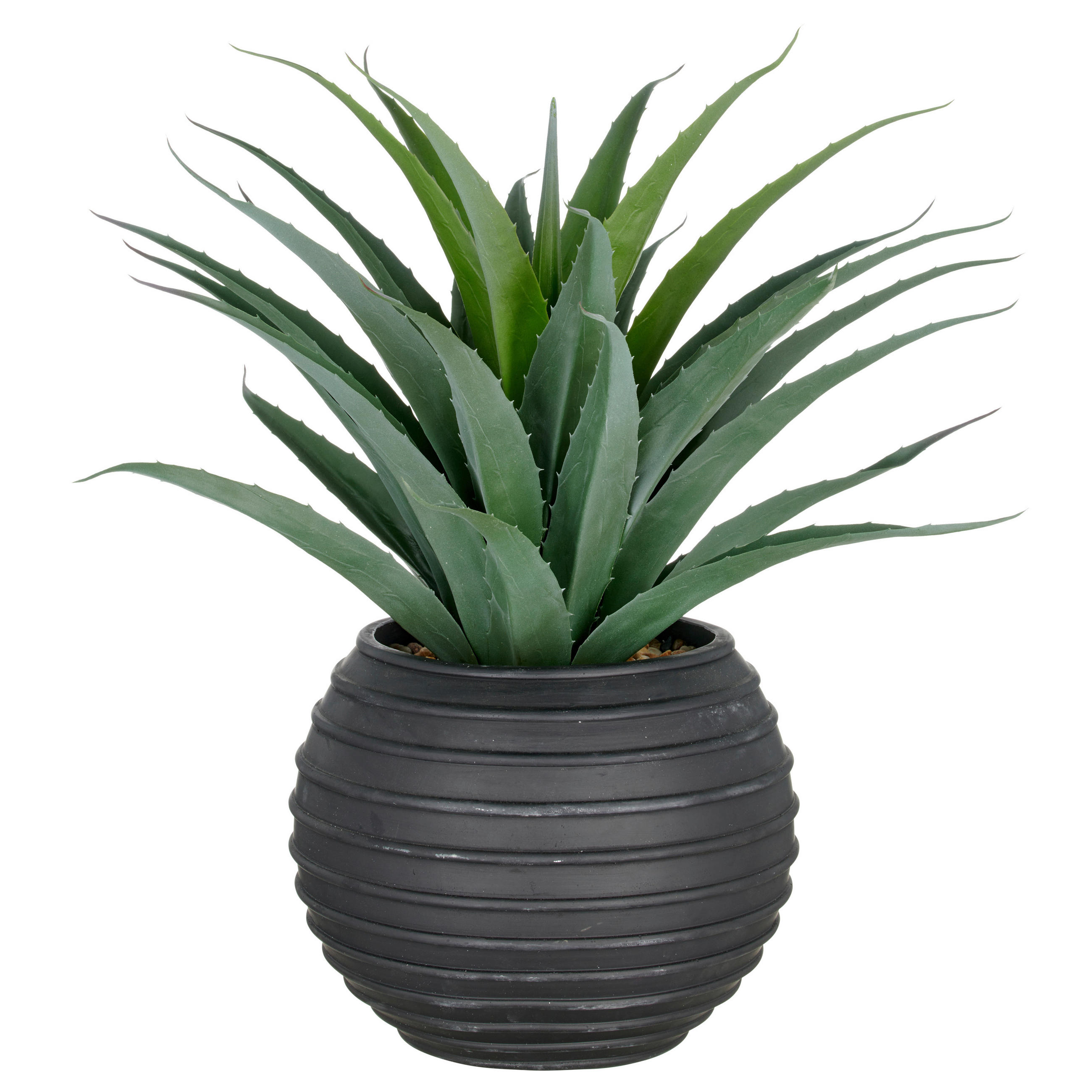 KUNSTPFLANZE Agave  - Schwarz/Grün, Basics, Kunststoff (40/80/40cm) - P & B