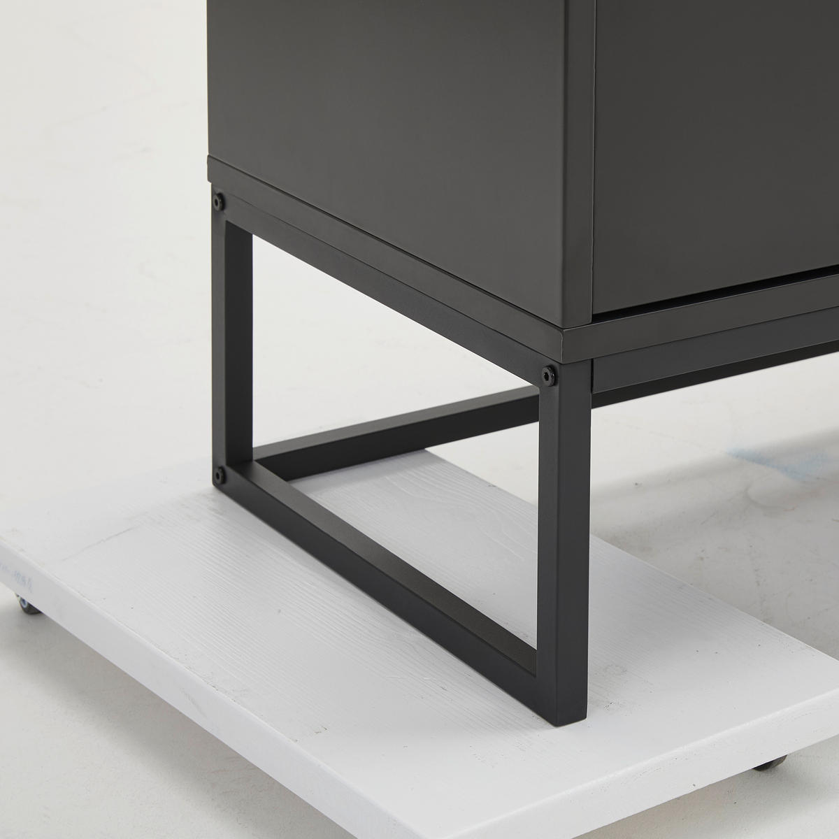 LOWBOARD  in 180/58/40 cm  - Schwarz/Grau, Design, Holzwerkstoff/Metall (180/58/40cm) - Novel