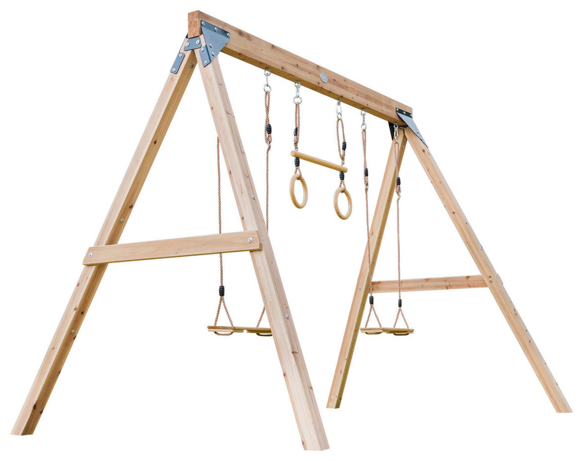 GUNGA - brun, Klassisk, metall/trä (186/208/299cm)