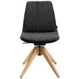 STUHL  in Flachgewebe Holz, Textil  - Eichefarben/Anthrazit, Design, Holz/Textil (46/82,5-85,25/55cm) - Johann Jakob