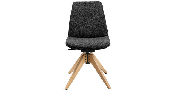 STUHL in Flachgewebe Holz, Textil - Eichefarben/Anthrazit, Design, Holz/Textil (46/82,5-85,25/55cm) - Johann Jakob