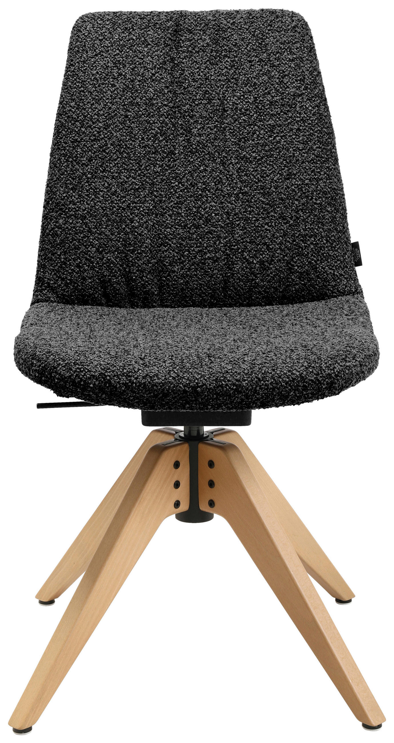 STUHL Flachgewebe Eichefarben, Anthrazit Buche Hartholz - Eichefarben/Anthrazit, Design, Holz/Textil (46/82,5-85,25/55cm) - Johann Jakob