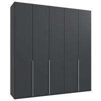 DREHTÜRENSCHRANK in Graphitfarben  - Alufarben/Graphitfarben, Modern, Holzwerkstoff/Metall (225/236/58cm) - MID.YOU