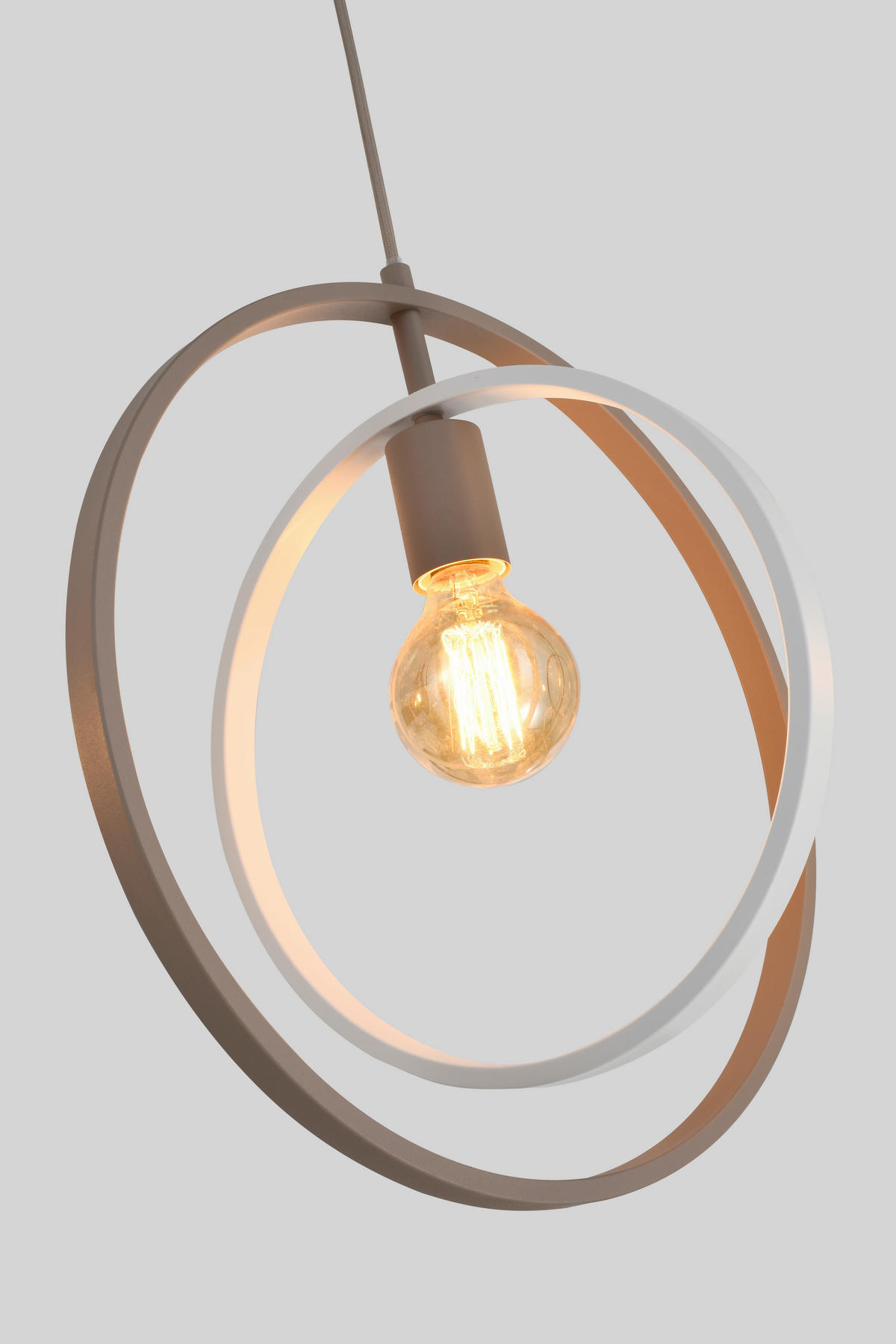HÄNGELEUCHTE Montpellier 130/150/40 cm  - Sandfarben/Weiß, Design, Kunststoff/Metall (130/150/40cm)