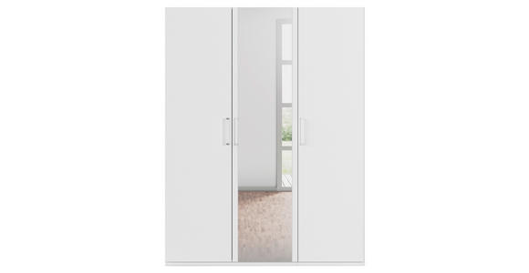 DREHTÜRENSCHRANK 151/223/60 cm 3-türig Weiß - Weiß, Design, Holzwerkstoff/Kunststoff (151/223/60cm) - Novel